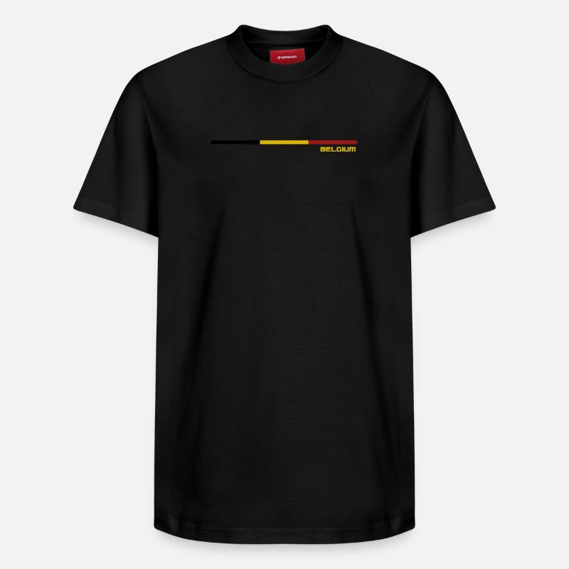 DRAPEAU BELGIUM - T-shirt unisexe décontracté en coton Supima – de SPREAD - noir