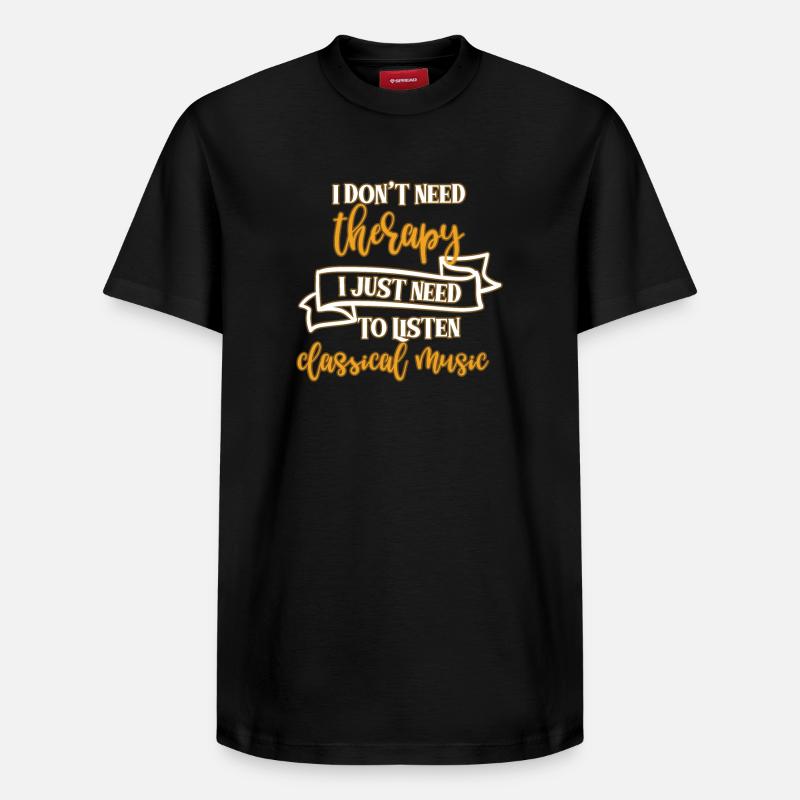 Musique classique - T-shirt unisexe décontracté en coton Supima – de SPREAD - noir