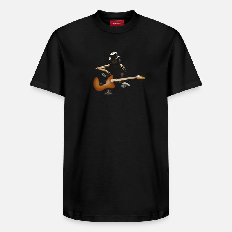 Guitarist - T-shirt unisexe décontracté en coton Supima – de SPREAD - noir