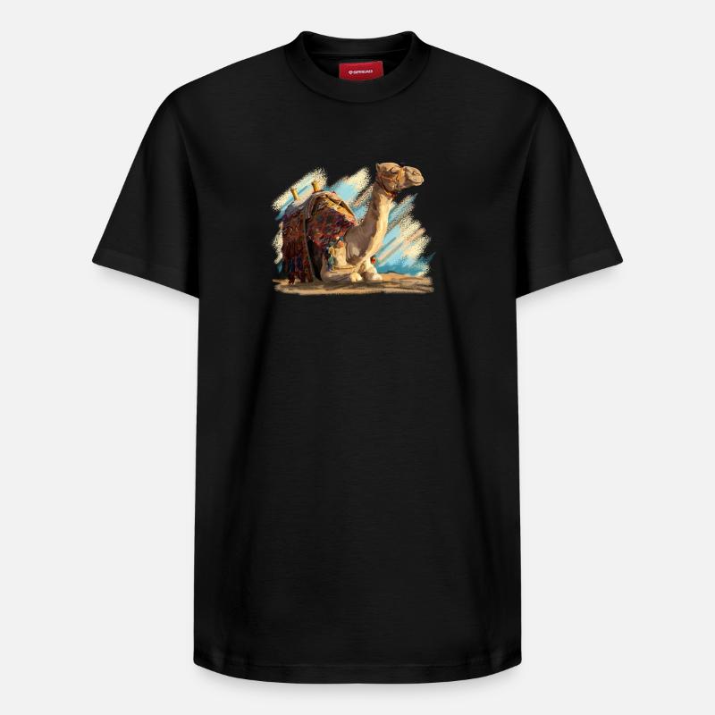 Camel - T-shirt unisexe décontracté en coton Supima – de SPREAD - noir
