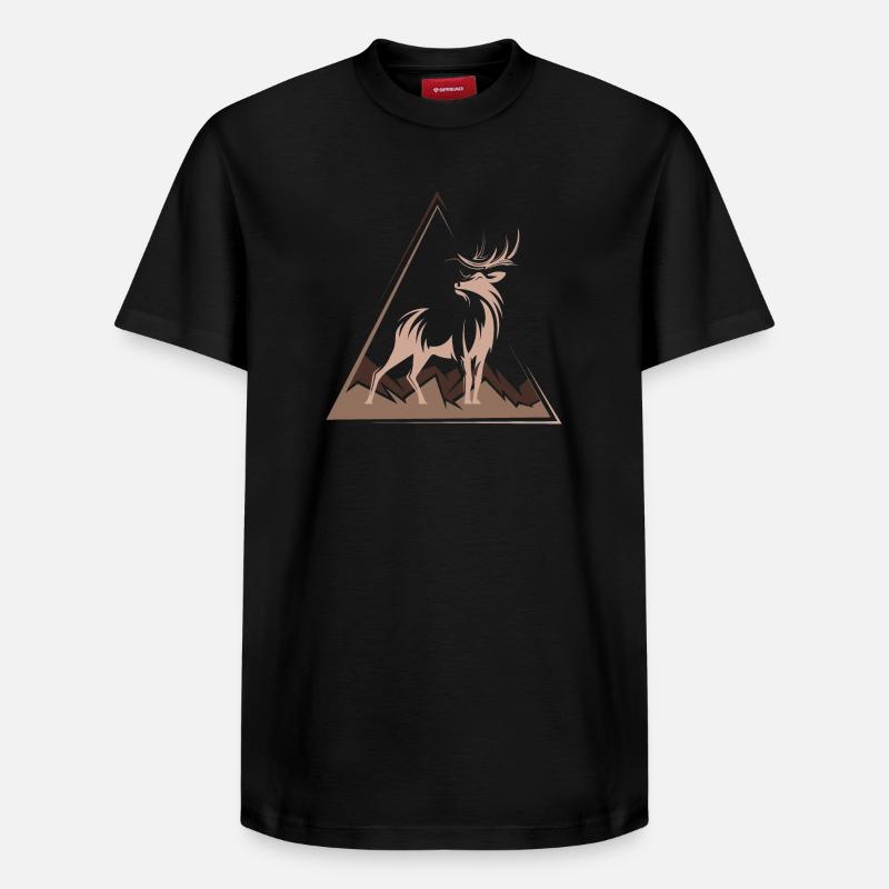 Deer Deer Cadeau de Noël - T-shirt unisexe décontracté en coton Supima – de SPREAD - noir