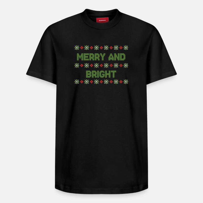 Moche noël noël pull - T-shirt unisexe décontracté en coton Supima – de SPREAD - noir