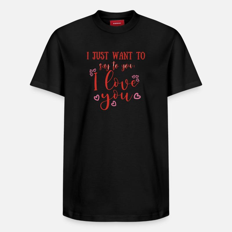 amour - T-shirt unisexe décontracté en coton Supima – de SPREAD - noir