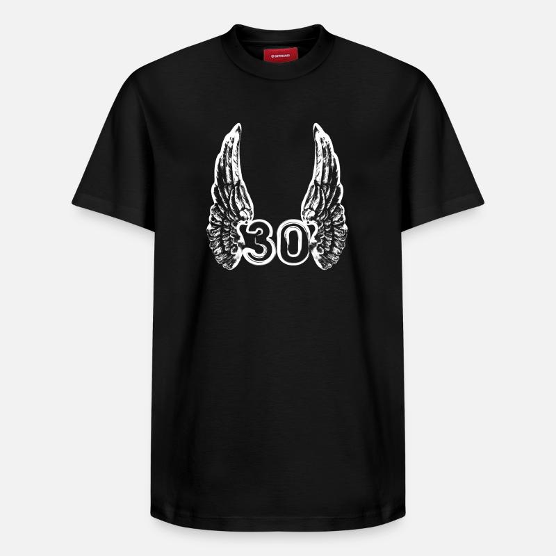 Anniversaire 30 ans - T-shirt unisexe décontracté en coton Supima – de SPREAD - noir