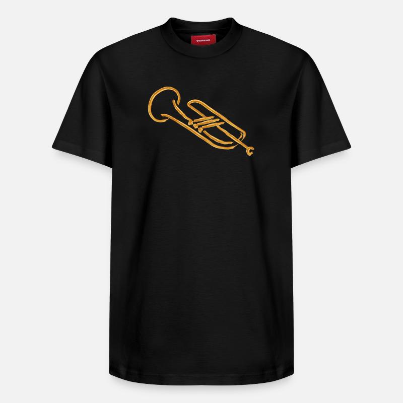 trompette - T-shirt unisexe décontracté en coton Supima – de SPREAD - noir