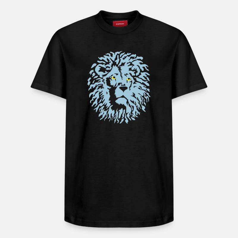 lion - T-shirt unisexe décontracté en coton Supima – de SPREAD - noir