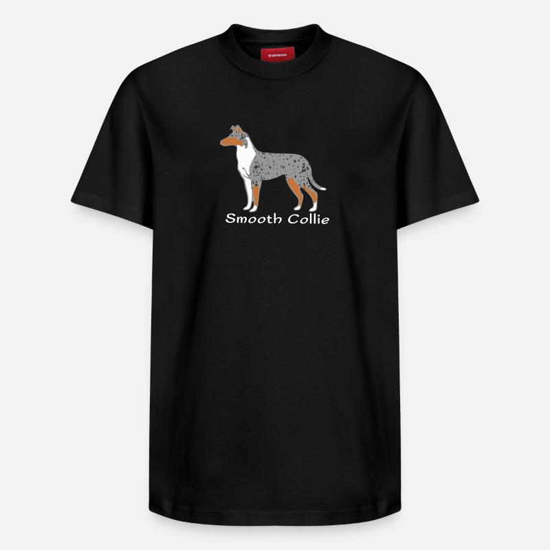 Smooth Collie blue-merle - Relaxed Unisex Supima Cotton T-Shirt – von SPREAD - Schwarz