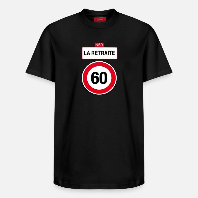 La retraite - T-shirt unisexe décontracté en coton Supima – de SPREAD - noir
