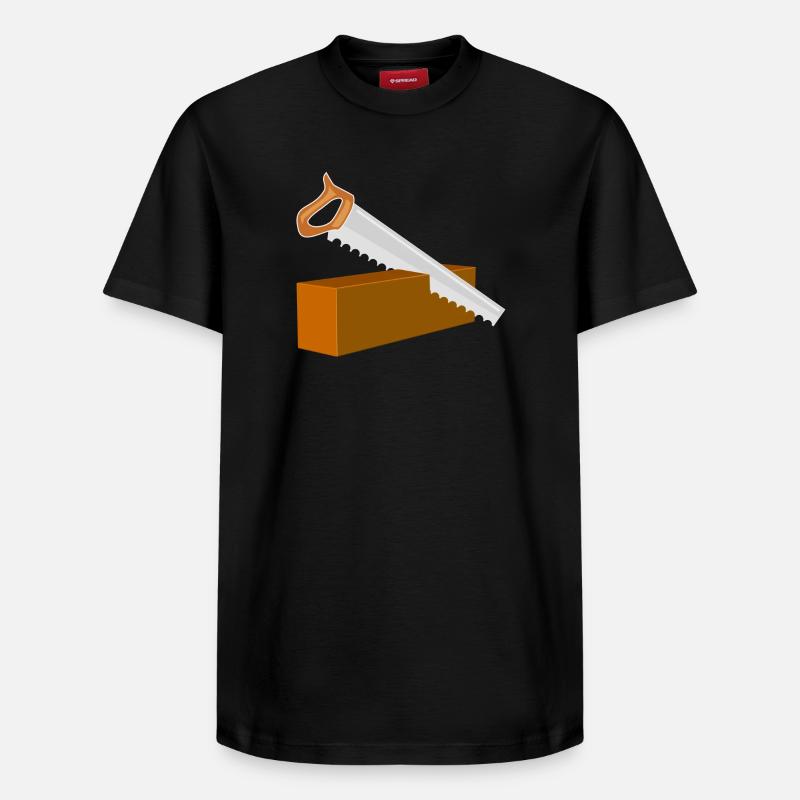 Charpentier de scie - T-shirt unisexe décontracté en coton Supima – de SPREAD - noir