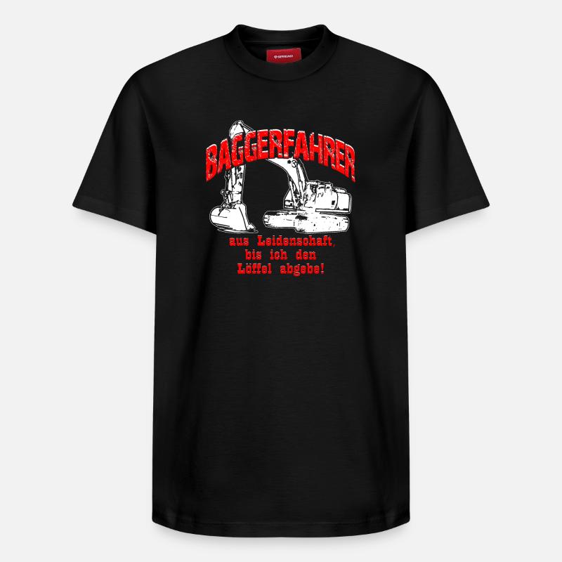 Baggerfahrer Leidenschaft Bagger - Relaxed Unisex Supima Cotton T-Shirt – von SPREAD - Schwarz