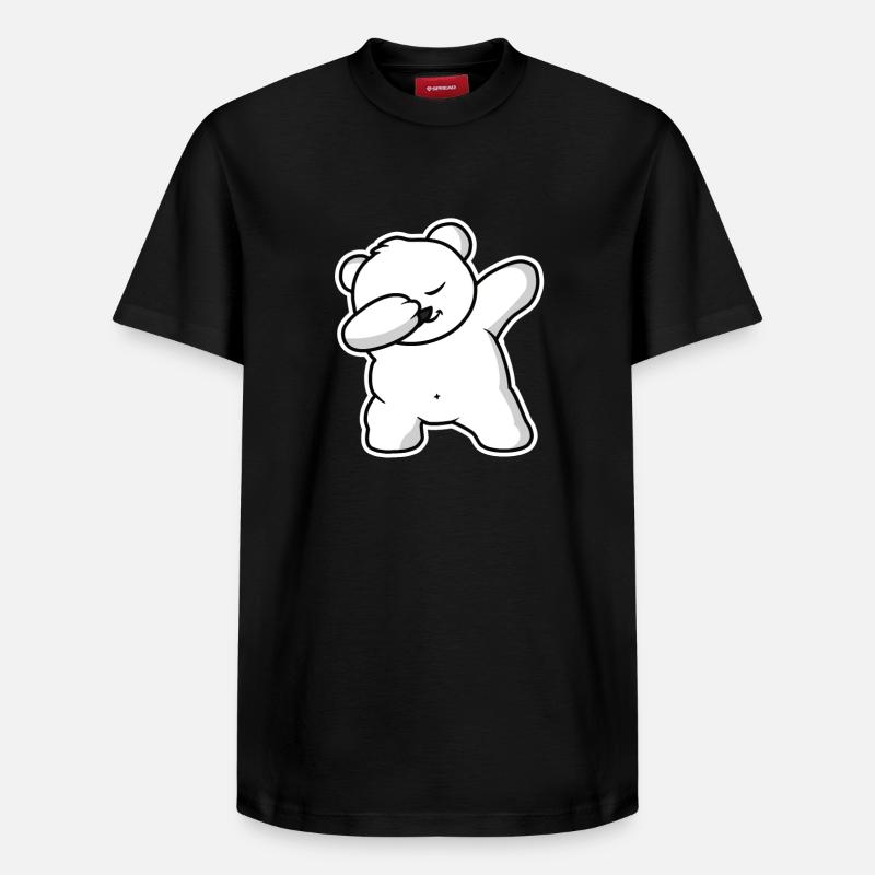 Winter Baer Eisbaer Dab - Relaxed Unisex Supima Cotton T-Shirt – von SPREAD - Schwarz