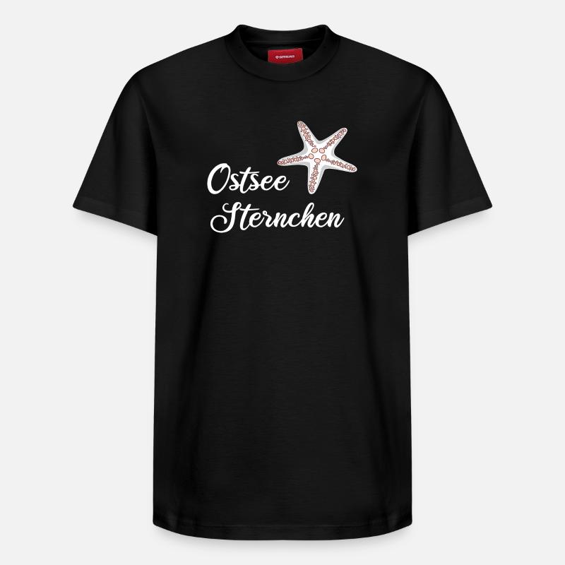 Ostseesternchen - Ostsee Seestern Geschenk - Relaxed Unisex Supima Cotton T-Shirt – von SPREAD - Schwarz