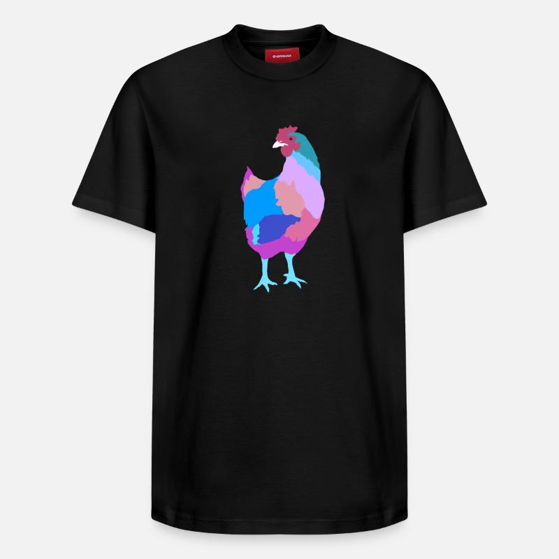 Poule poulet - T-shirt unisexe décontracté en coton Supima – de SPREAD - noir