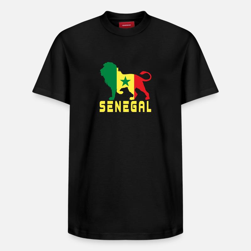 Lion du Sénégal - T-shirt unisexe décontracté en coton Supima – de SPREAD - noir