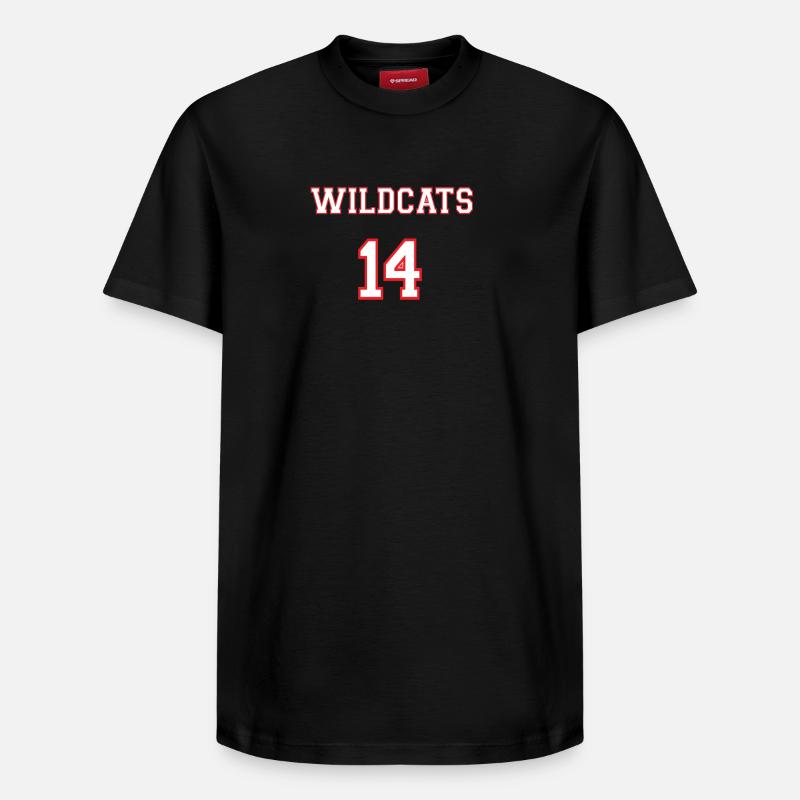 WILDCATS DE L’EST HIGH 14 - T-shirt unisexe décontracté en coton Supima – de SPREAD - noir