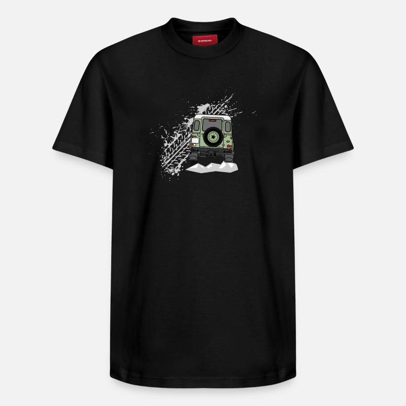 Defender Splash hinten - Relaxed Unisex Supima Cotton T-Shirt – von SPREAD - Schwarz
