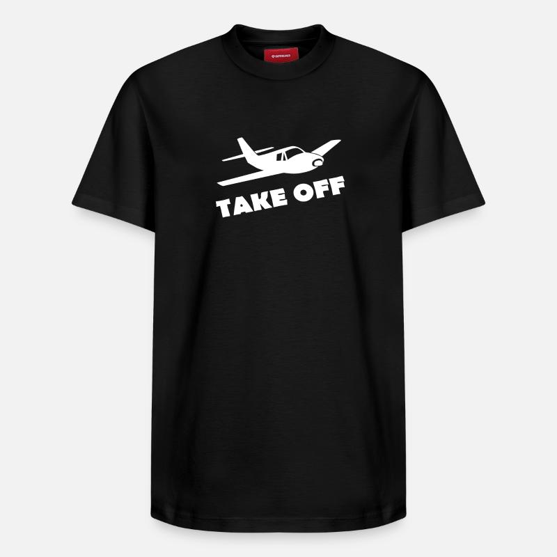 TAKE OFF - Relaxed Unisex Supima Cotton T-Shirt – von SPREAD - Schwarz