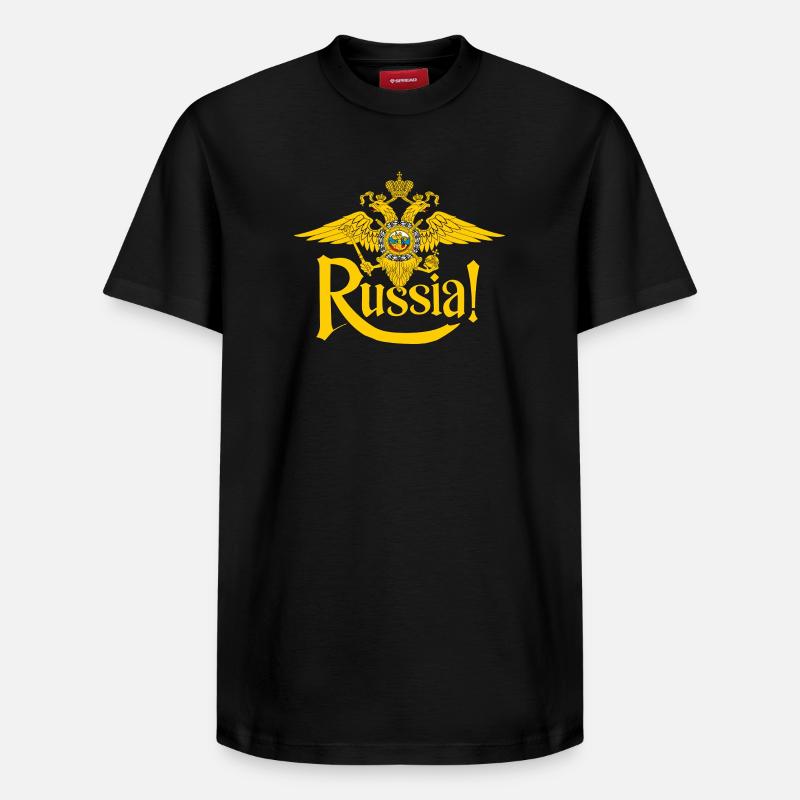 Russe, Russie - T-shirt unisexe décontracté en coton Supima – de SPREAD - noir