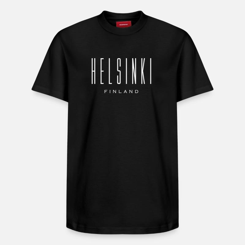 Helsinki - T-shirt unisexe décontracté en coton Supima – de SPREAD - noir