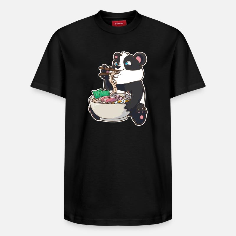 Ramen Panda - T-shirt unisexe décontracté en coton Supima – de SPREAD - noir