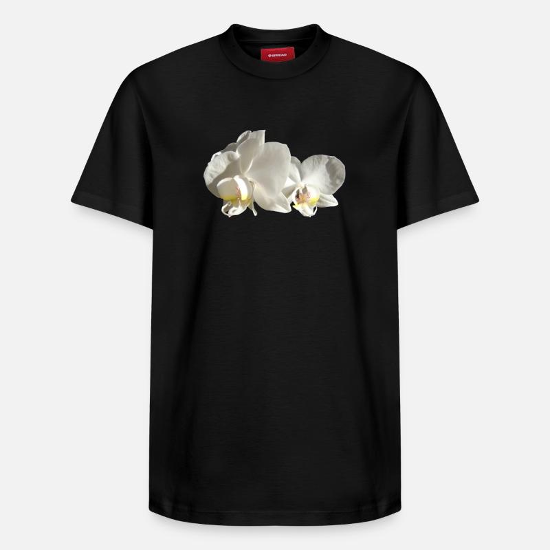 Orchidée blanche - T-shirt unisexe décontracté en coton Supima – de SPREAD - noir