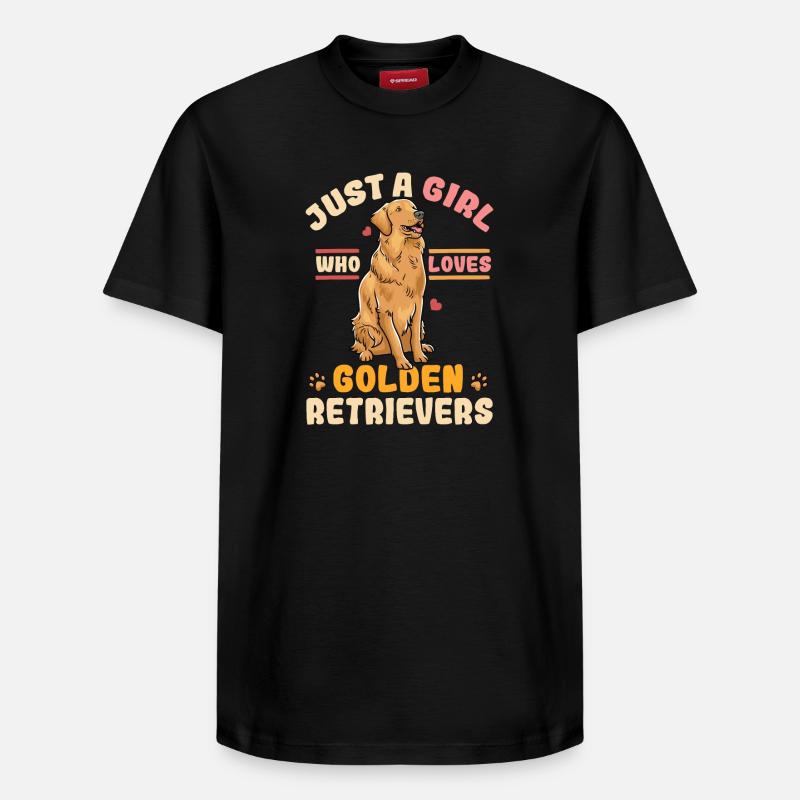 Golden retriever - T-shirt unisexe décontracté en coton Supima – de SPREAD - noir
