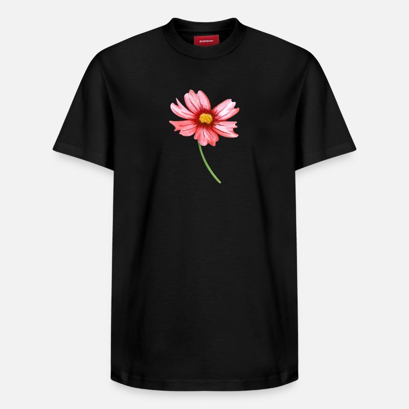 fleur - T-shirt unisexe décontracté en coton Supima – de SPREAD - noir