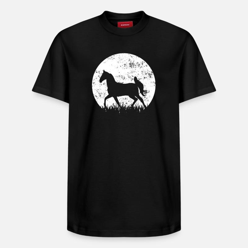 Chevaux chevaux chevaux - T-shirt unisexe décontracté en coton Supima – de SPREAD - noir