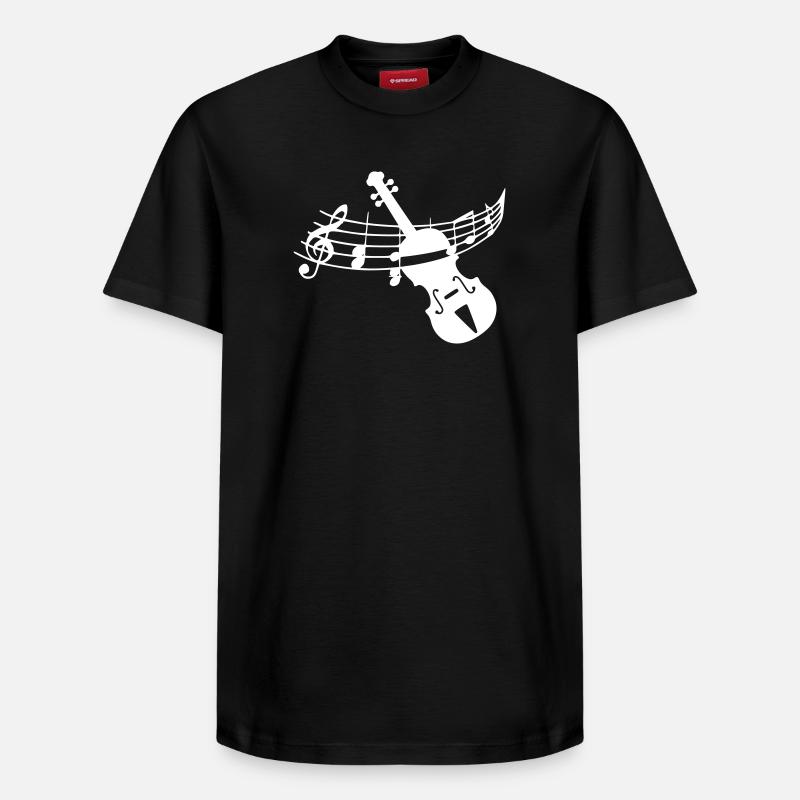 Violon violon - T-shirt unisexe décontracté en coton Supima – de SPREAD - noir