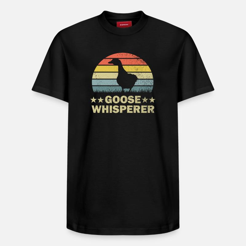 Gans Gänse - Relaxed Unisex Supima Cotton T-Shirt – von SPREAD - Schwarz