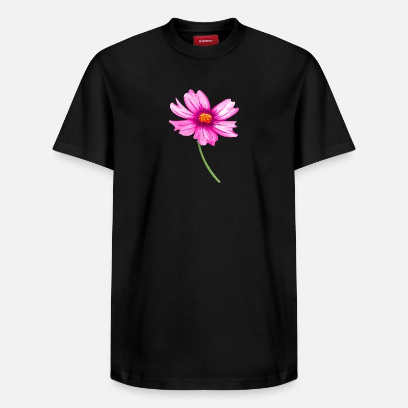 fleur - T-shirt unisexe décontracté en coton Supima – de SPREAD - noir