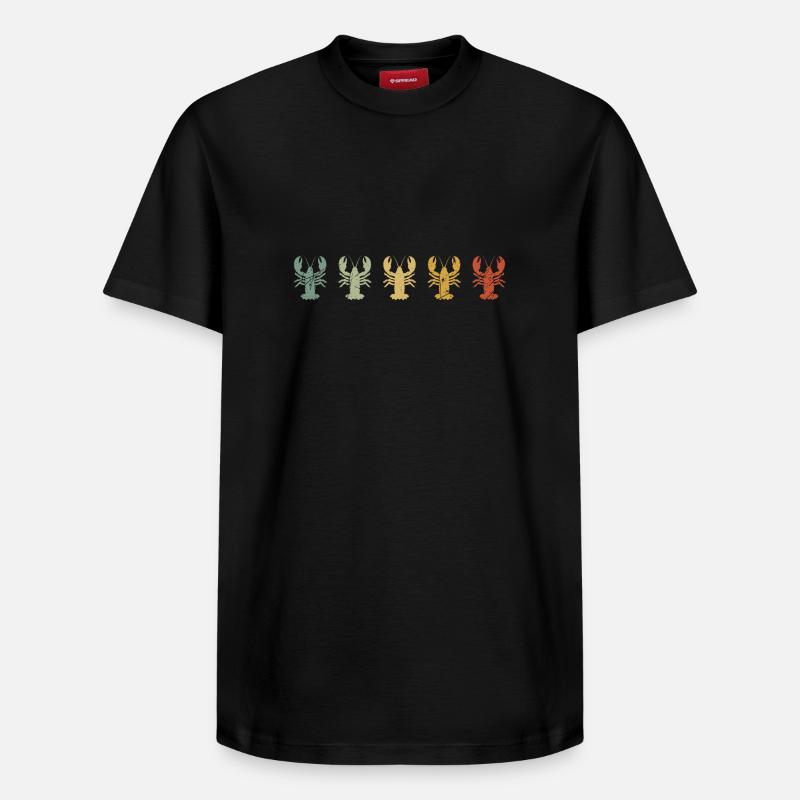 Série de homards à gradient - T-shirt unisexe décontracté en coton Supima – de SPREAD - noir