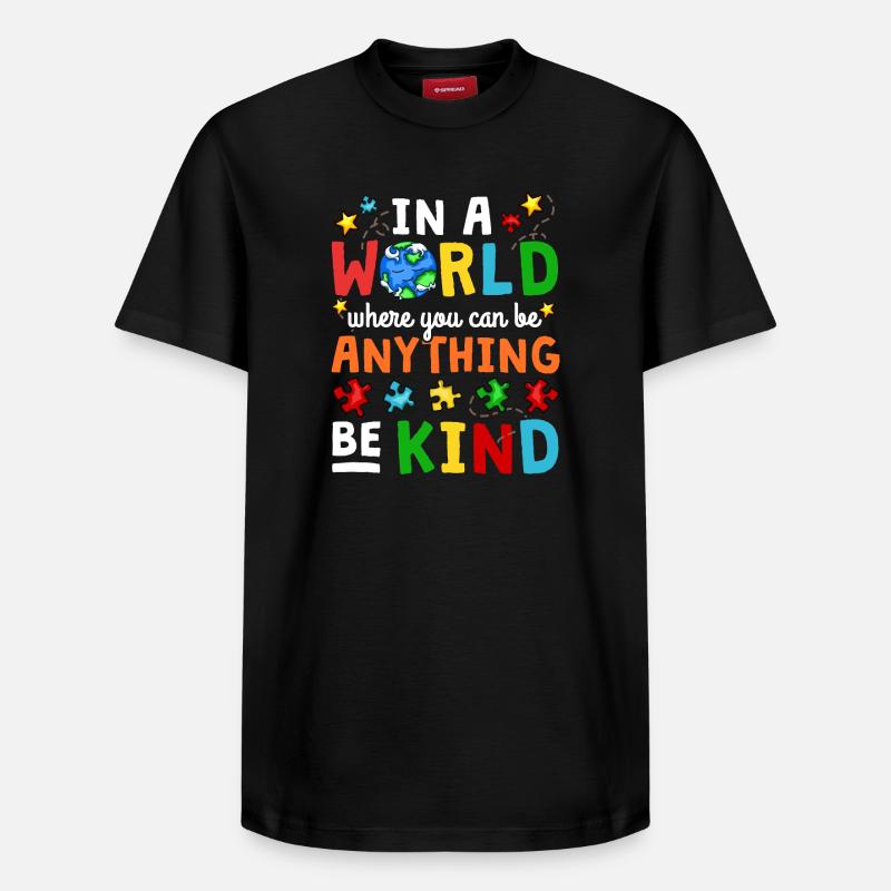 Autismus Bewusstsein - Relaxed Unisex Supima Cotton T-Shirt – von SPREAD - Schwarz