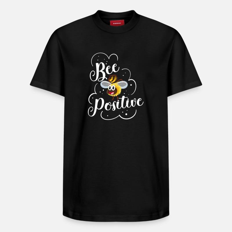 Abeilles positives disant apiculteurs - T-shirt unisexe décontracté en coton Supima – de SPREAD - noir