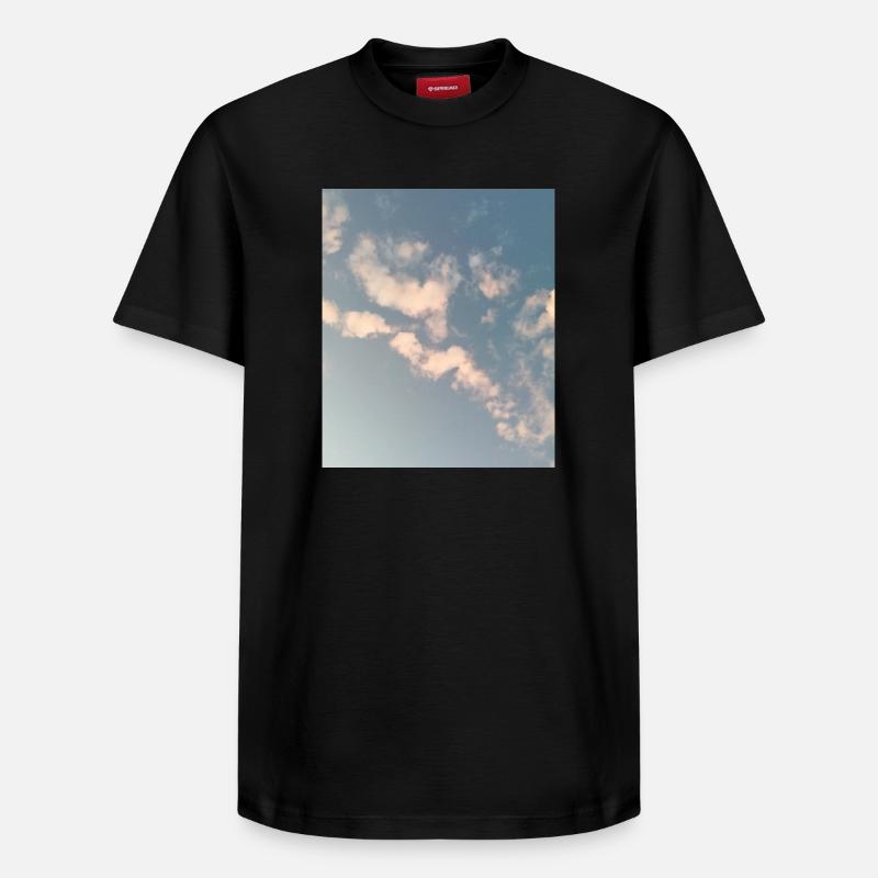 Nuages pastel Sky Zen Design - T-shirt unisexe décontracté en coton Supima – de SPREAD - noir