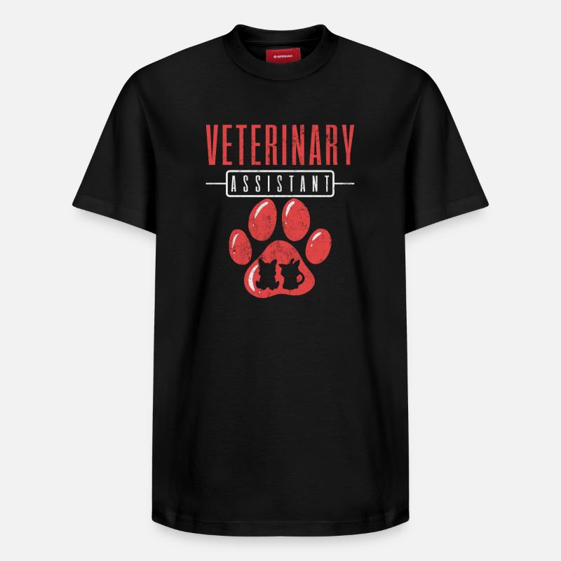 Assistant vétérinaire Vet Tech - T-shirt unisexe décontracté en coton Supima – de SPREAD - noir