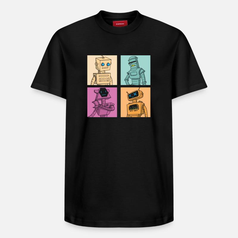 Robot Robotics Engineer - Relaxed Unisex Supima Cotton T-Shirt – by SPREAD - black