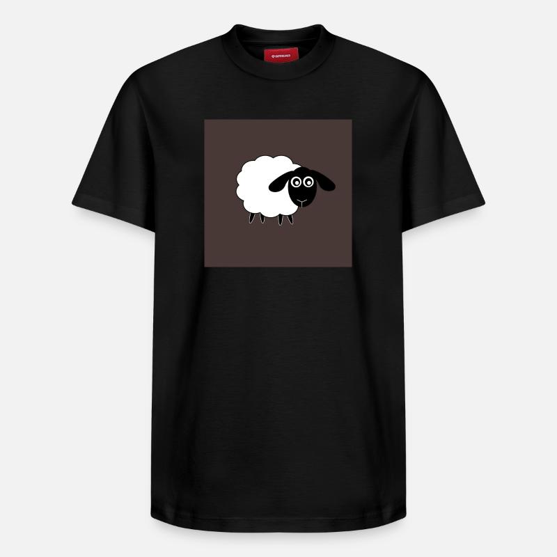 Schafe Schäfchen Lamm - Relaxed Unisex Supima Cotton T-Shirt – von SPREAD - Schwarz