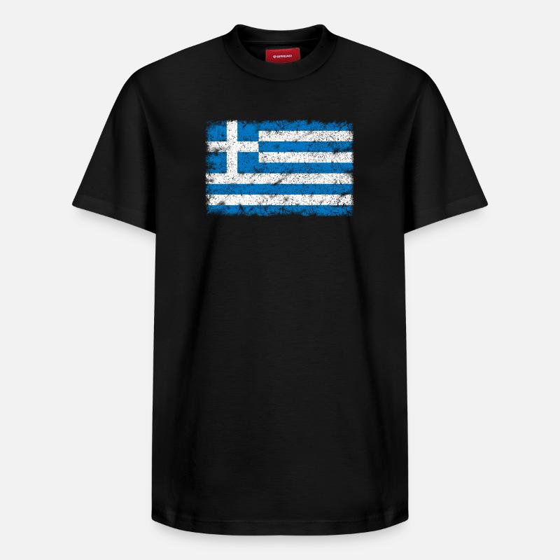 Grèce - T-shirt unisexe décontracté en coton Supima – de SPREAD - noir