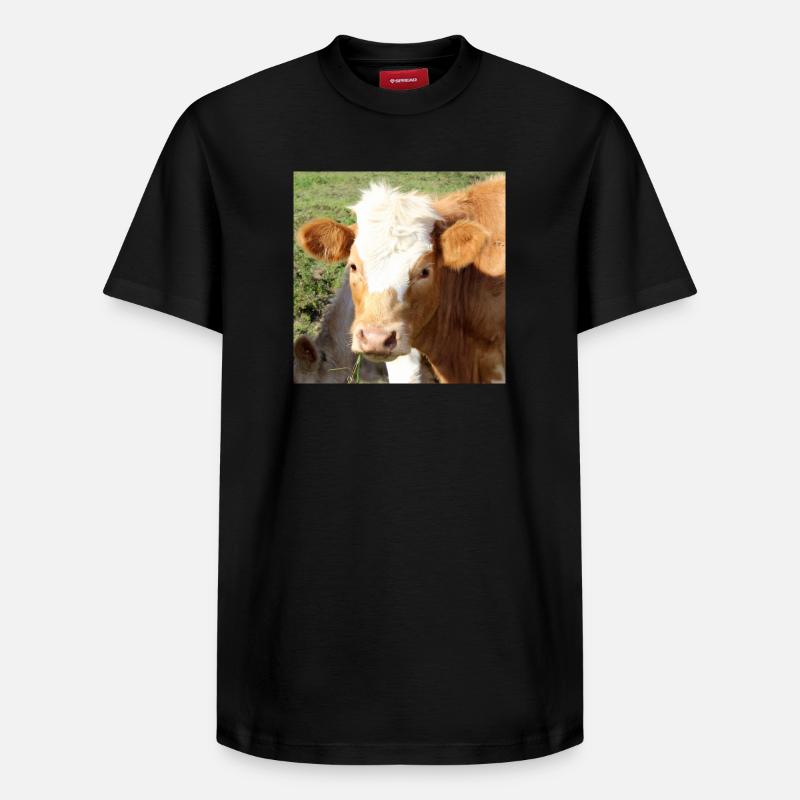Affiche vache - T-shirt unisexe décontracté en coton Supima – de SPREAD - noir