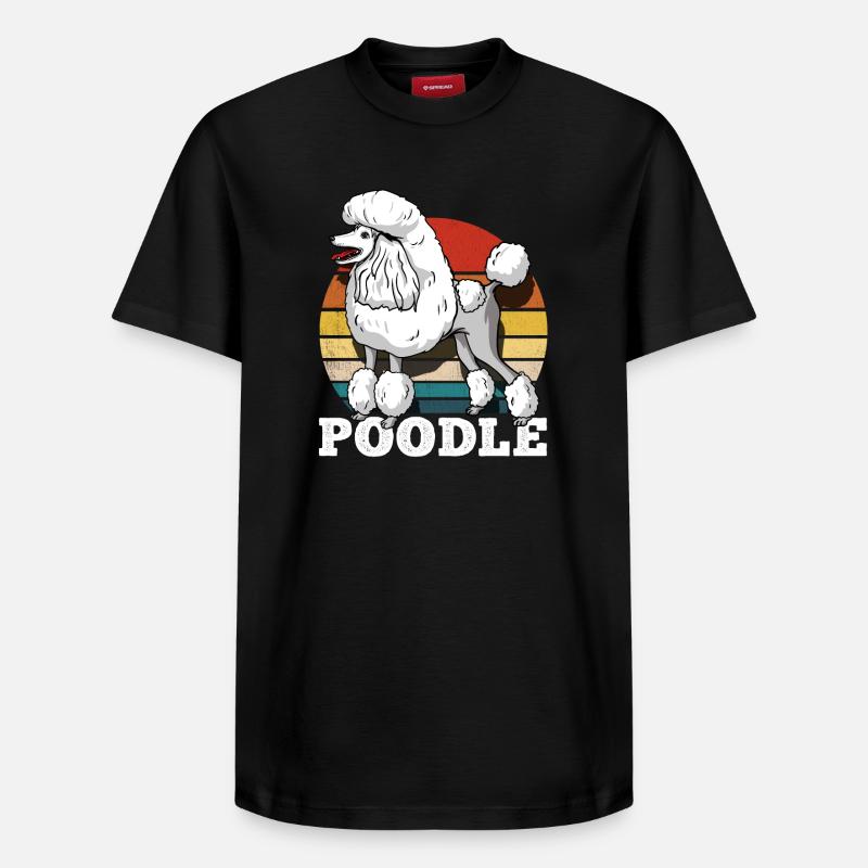 Caniche Rétro - T-shirt unisexe décontracté en coton Supima – de SPREAD - noir