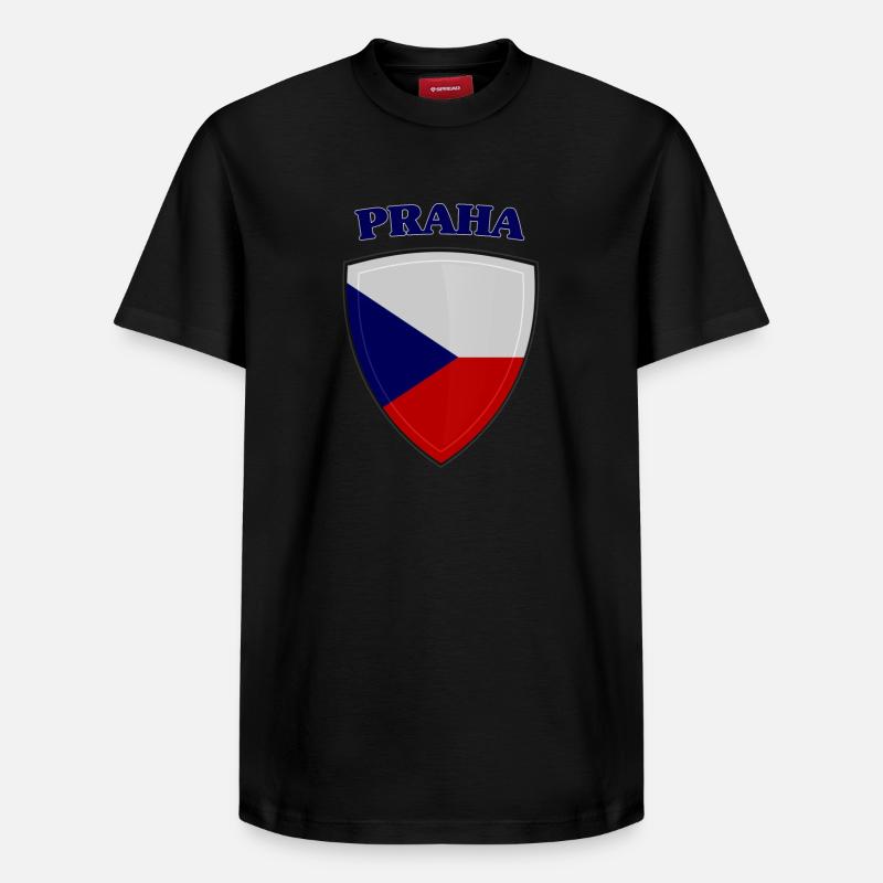 Prague - T-shirt unisexe décontracté en coton Supima – de SPREAD - noir