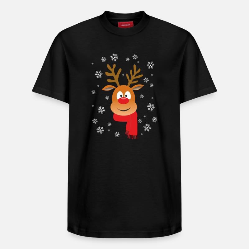 RENNE DE NOËL - T-shirt unisexe décontracté en coton Supima – de SPREAD - noir