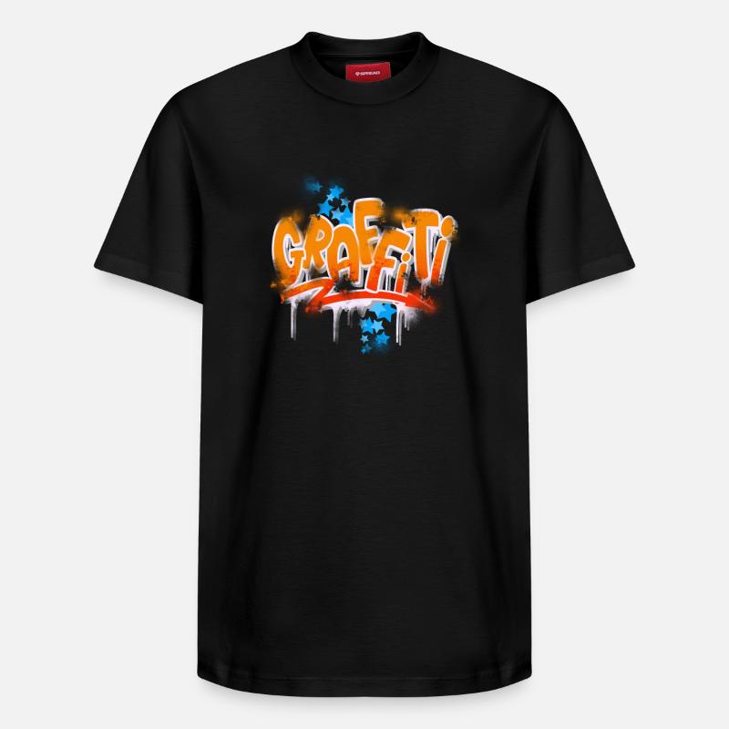graffiti - T-shirt unisexe décontracté en coton Supima – de SPREAD - noir
