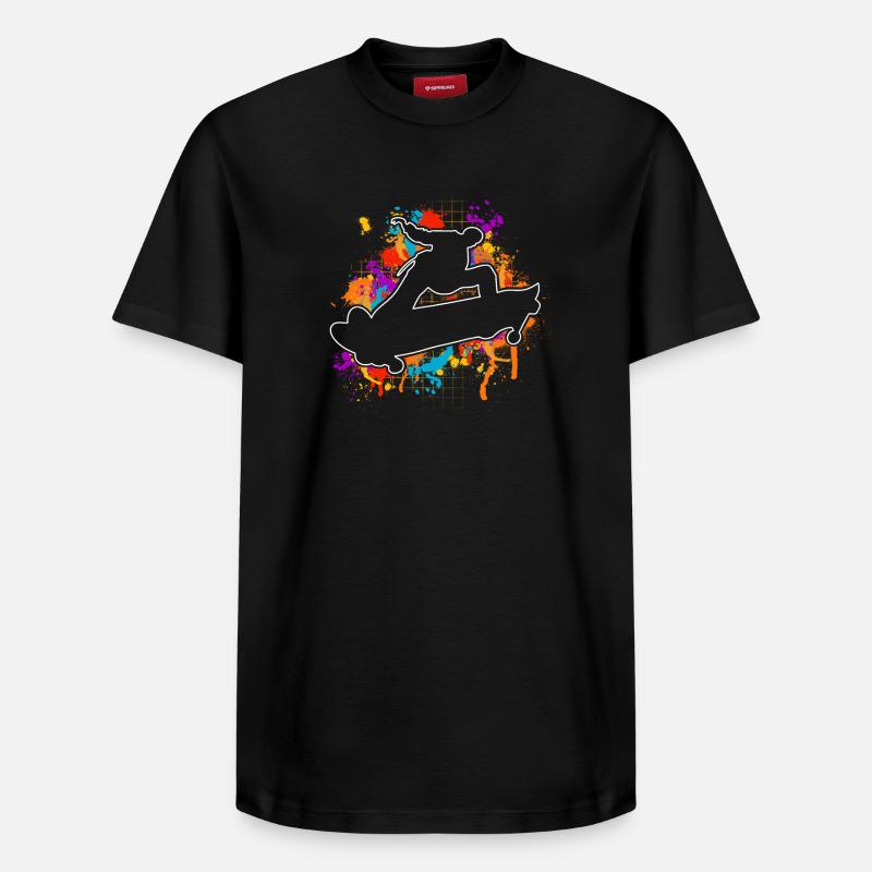 Patineur - T-shirt unisexe décontracté en coton Supima – de SPREAD - noir