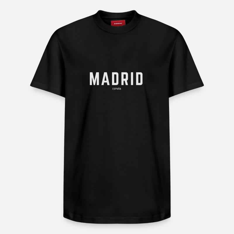 Madrid, Espagne - T-shirt unisexe décontracté en coton Supima – de SPREAD - noir