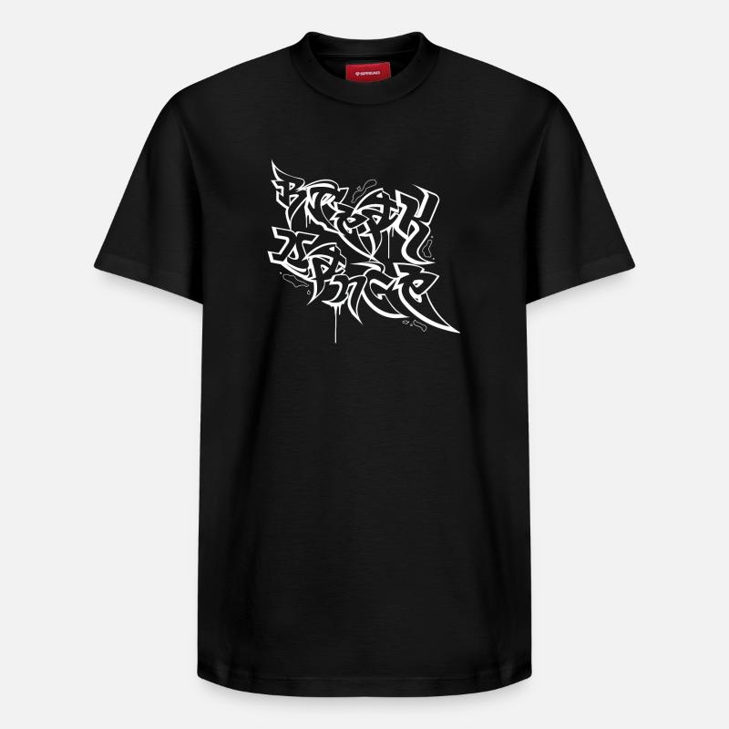 Breakdance Graffiti - Relaxed Unisex Supima Cotton T-Shirt – von SPREAD - Schwarz