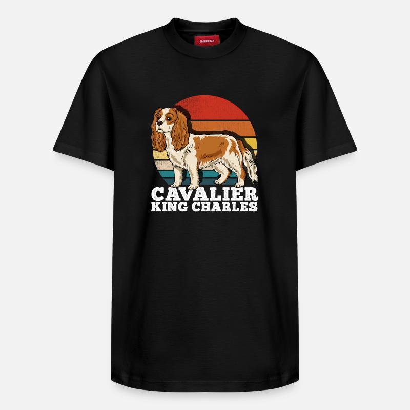 Cavalier King Charles - T-shirt unisexe décontracté en coton Supima – de SPREAD - noir