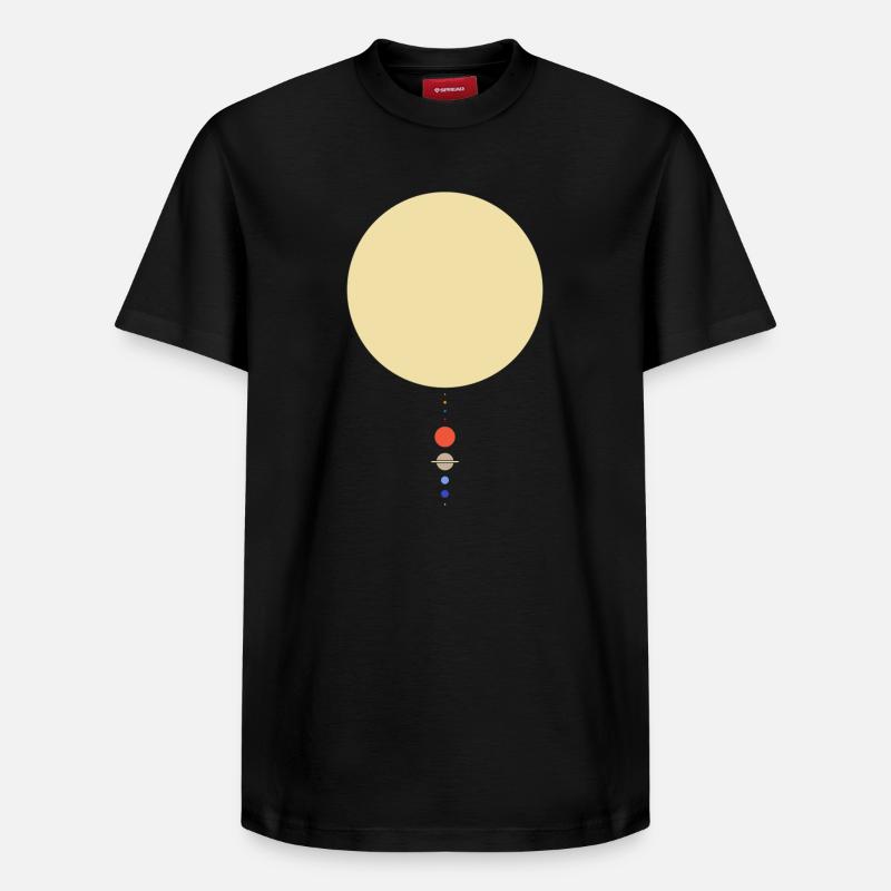 Minimal Solar System - Relaxed Unisex Supima Cotton T-Shirt – by SPREAD - black
