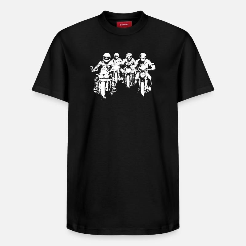 Bikergroup blanc - T-shirt unisexe décontracté en coton Supima – de SPREAD - noir